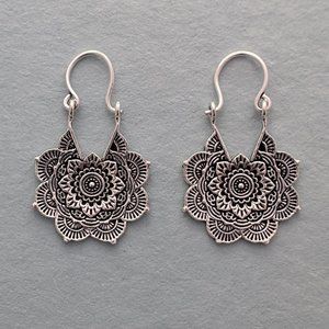 Sundance Catalog Studs & Silver Mandala Earrings